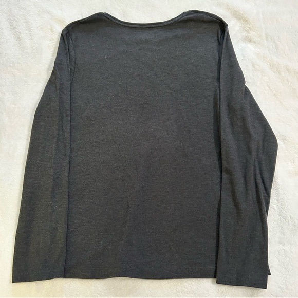 Croft & Barrow Dark Gray Owl Long Sleeve Tee - Picture 4 of 8